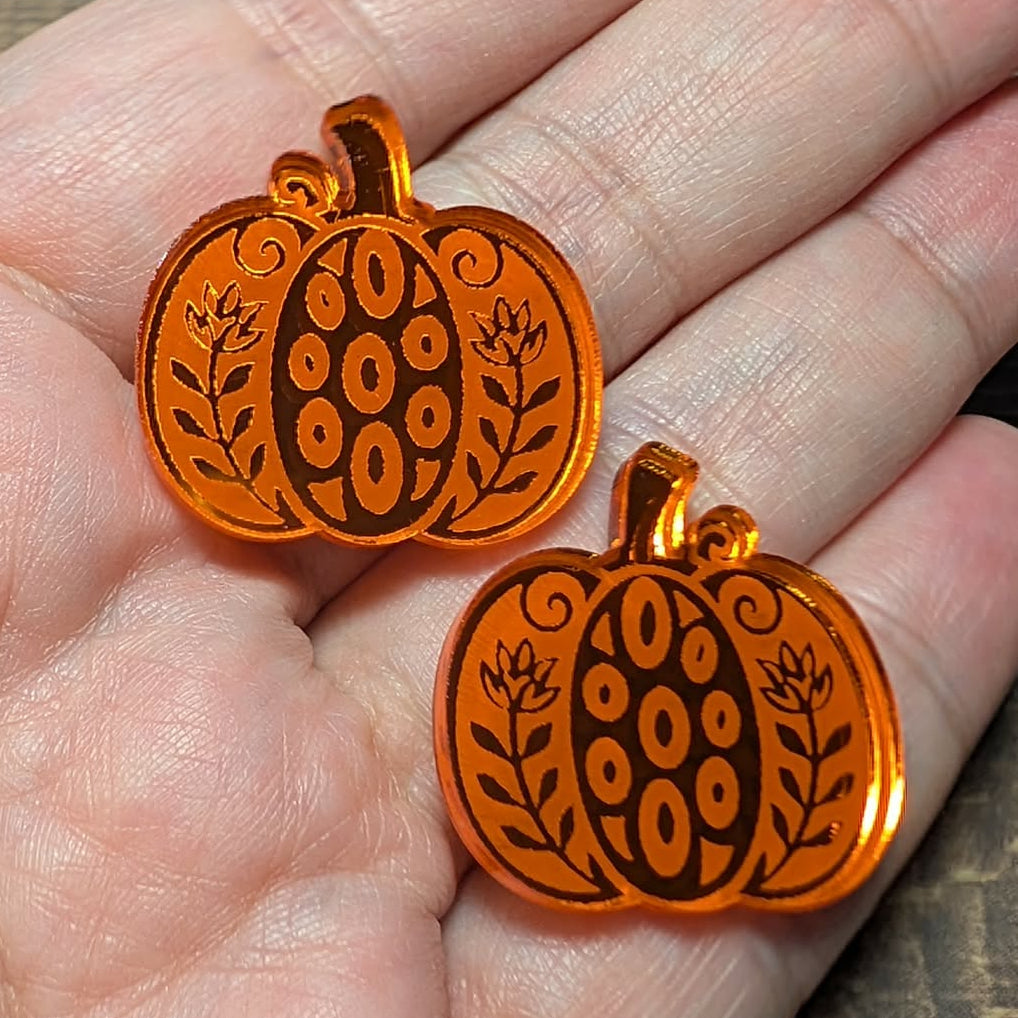 1" Pretty Punkin' Mirror Cabochons - P109