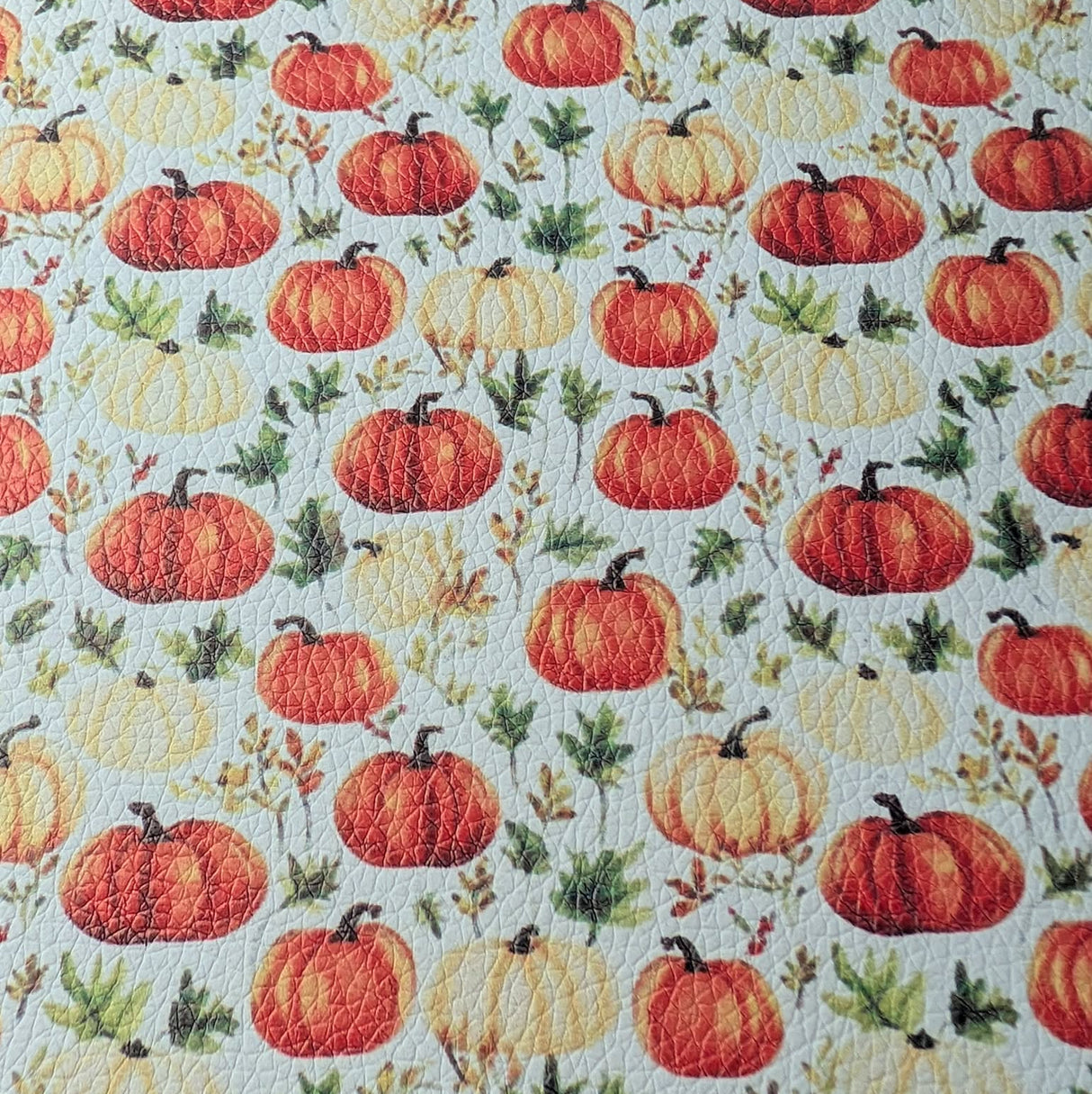 Faux Leather Sheet - Pumpkin Patch - 18