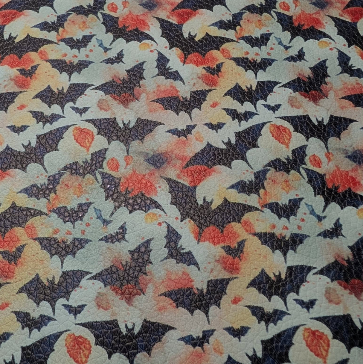 Faux Leather Sheet - Bat Splatter - 14