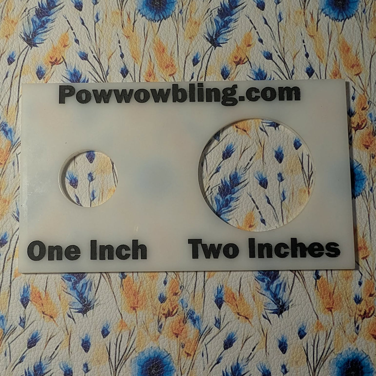 Faux Leather Sheet - Cornflower & Wheat - 38