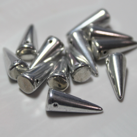 5x8mm Spike (24 pcs) Real Silver Plate ~ Spike 23