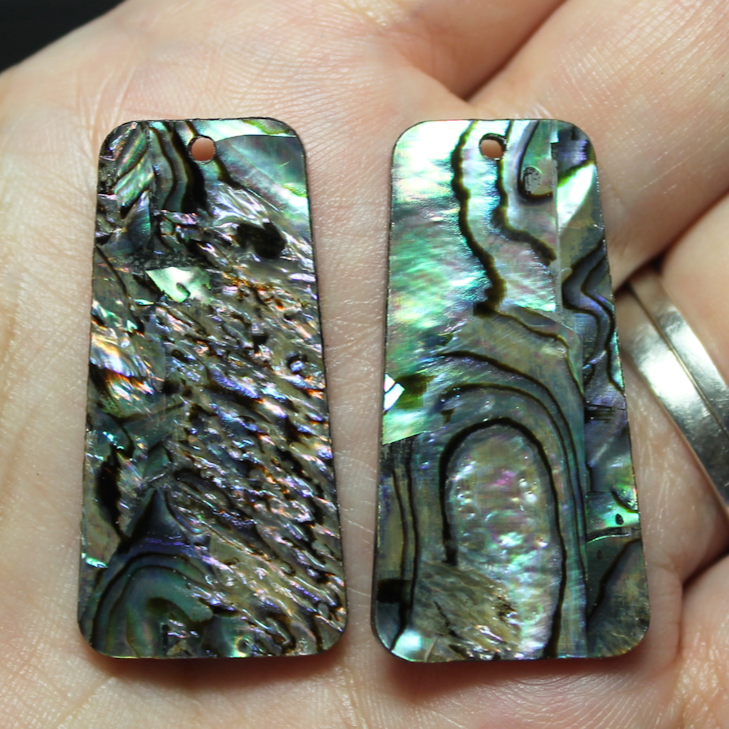 Abalone Veneer Acrylic Trapezoid - S44