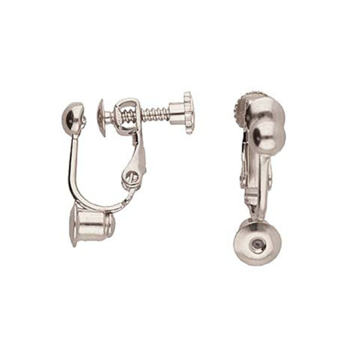 6 pair, Silver Plated Screw Earring Converter