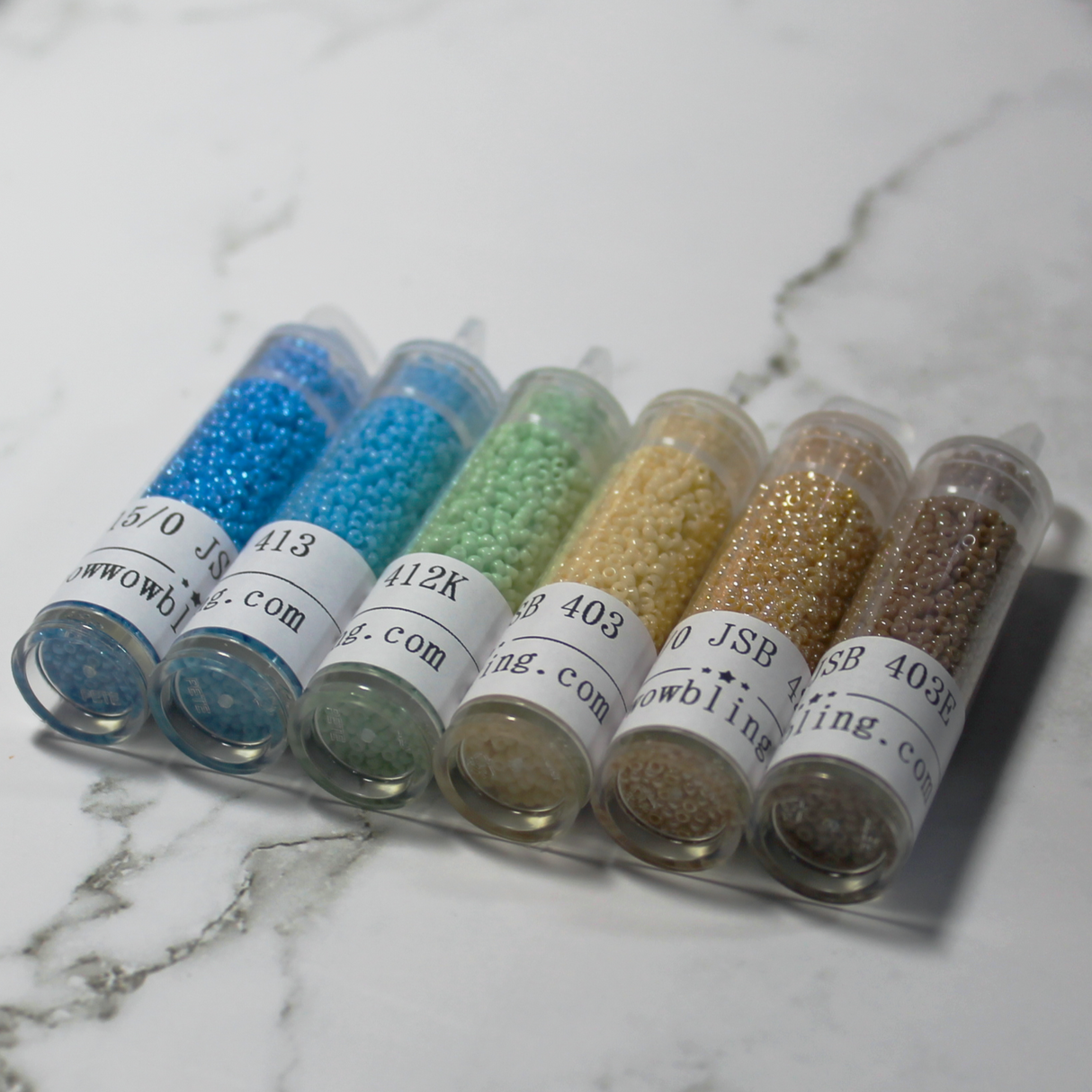 6 Tube Cornflower & Wheat - 15/0 Set B