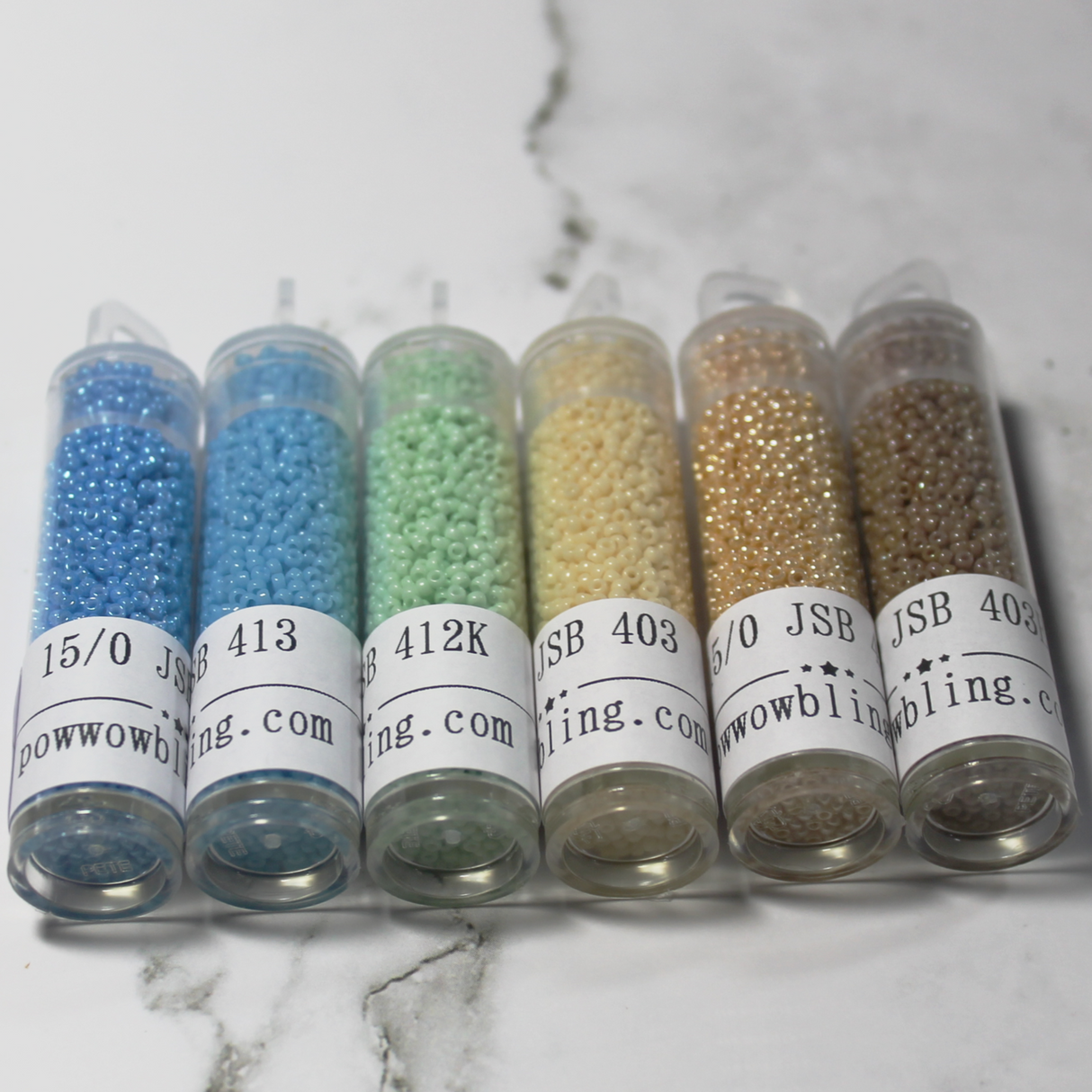 6 Tube Cornflower & Wheat - 15/0 Set B