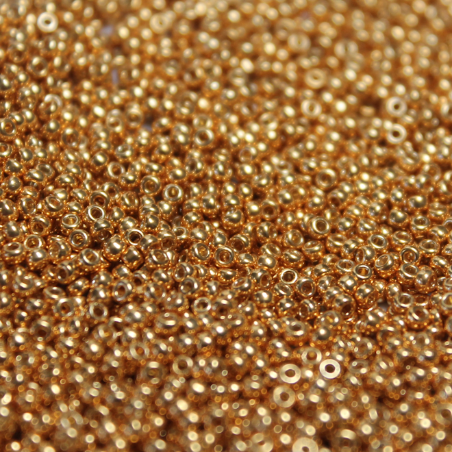 Duracoat Galvanized Yellow Gold ~ 15/0 JSB D4203 Japanese Seed Beads