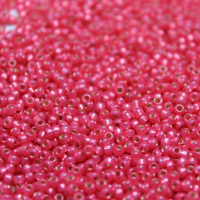 Duracoat Silver Lined Hot Pink Alabaster ~ 15/0 JSB D4239 Japanese Seed Beads