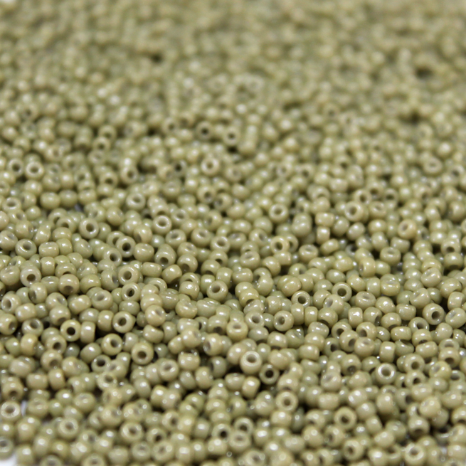 Duracoat Opaque Cactus Green ~ 15/0 JSB D4474 Japanese Seed Beads
