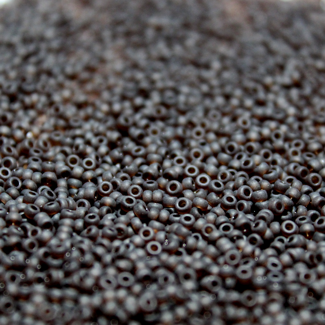 Transparent Frosted Rootbeer Brown ~ 11/0 JSB F135 Japanese seed beads