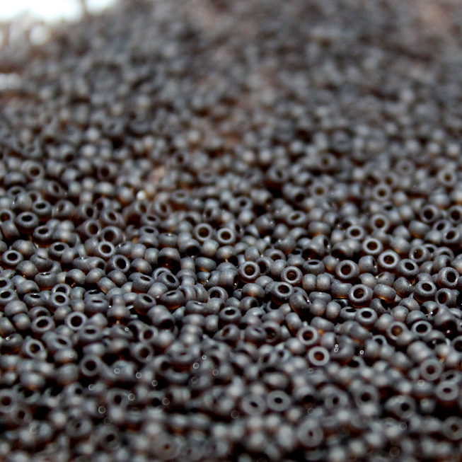 Transparent Frosted Rootbeer Brown ~ 15/0 JSB F135