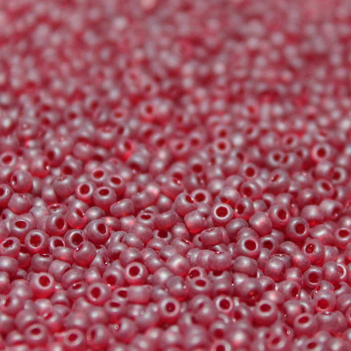 *CLOSEOUT CLEARANCE * Frosted Transparent Red ~ 15/0 JSB F141