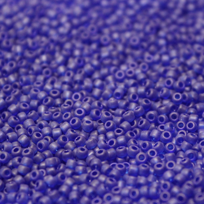 Transparent Frosted Cobalt Blue ~ 15/0 JSB F151