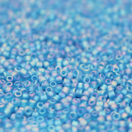 Frosted Ocean Blue Rainbow Sparkle ~ 11/0 JSB0 F261A