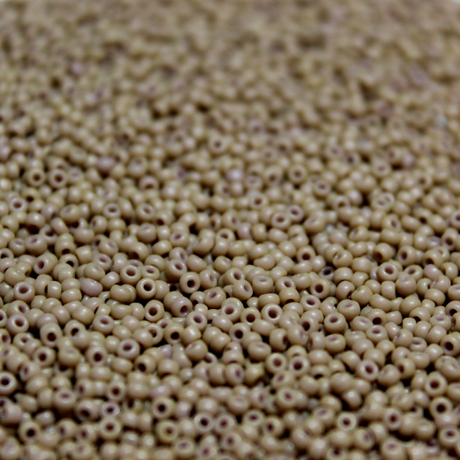 Opaque Dyed Semi-Matte Tan ~ 15/0 JSB F403E Japanese seed beads