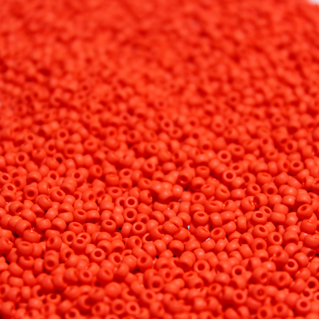 Opaque Matte Vermillion Red ~ 15/0 JSB F407