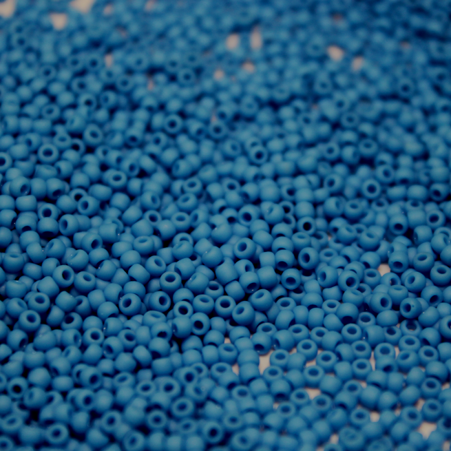 Opaque Matte Medium Blue ~ 15/0 JSB F412E