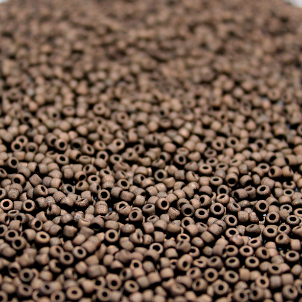 Opaque Matte Metallic Chocolate Brown ~ 11/0 JSB F457B