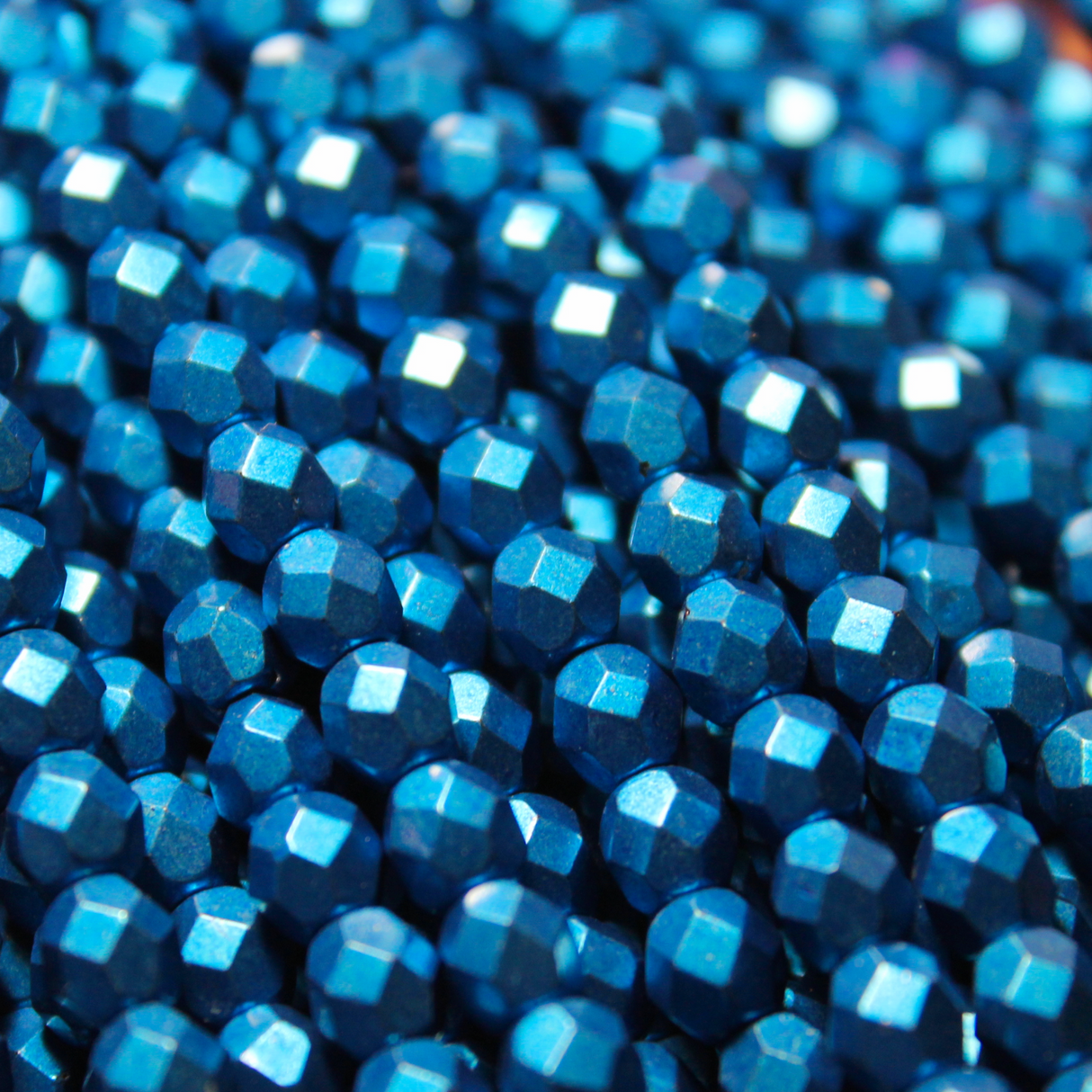 6mm Czech Fire Polished Round Saturated Metallic Galaxy Blue - F616