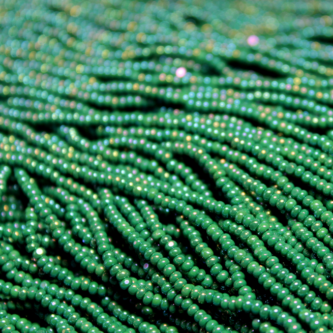 11/0 Charlotte Opaque Green Iris - C1149