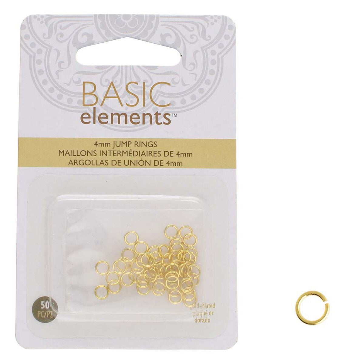 50pcs Gold Plated Jump Rings - 4mm ~ JR2