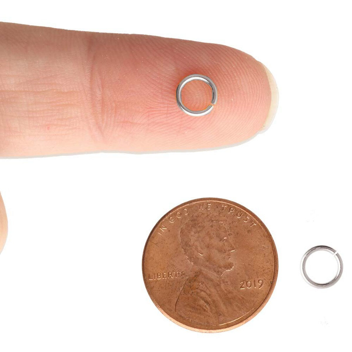 50pcs Silver Plated Jump Rings - 6mm ~ JR6