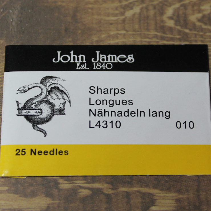 John James Beading Needles - 10 Sharps - JS10