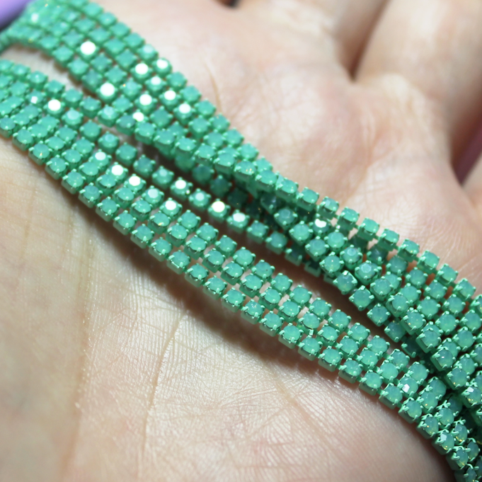 5 yards SS6 Mint Green Opal metal banding - MB6P