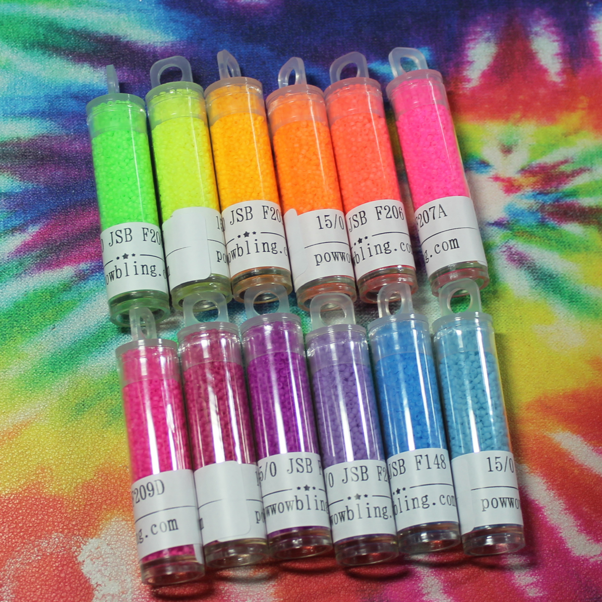 12 Tube Frosted Neon - 15/0 Set #1