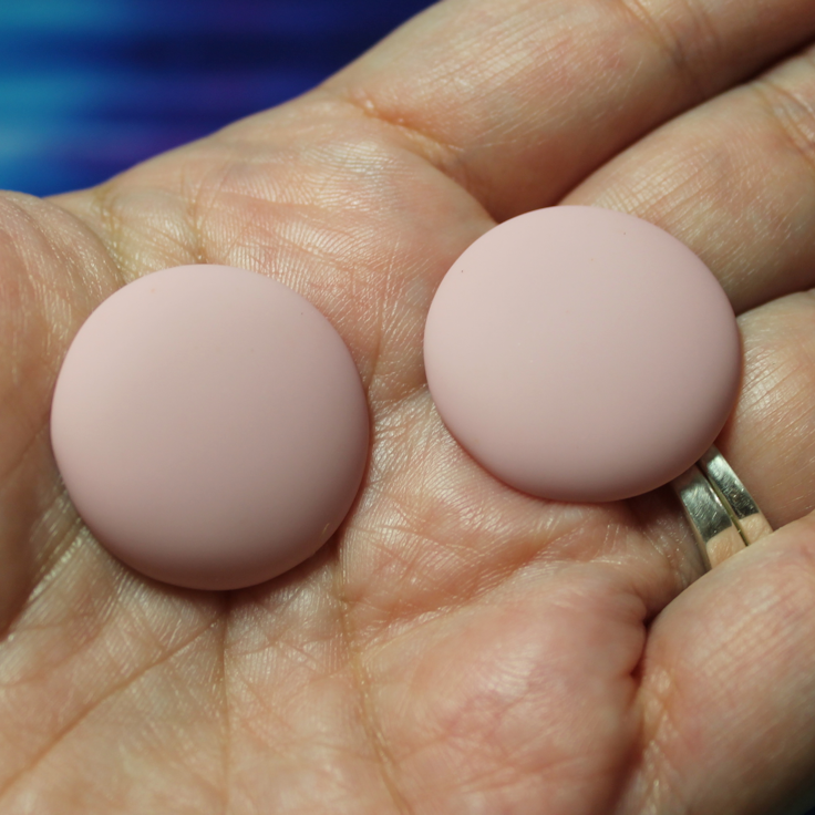 24mm Matte Round Resin Cabochon Cheyenne Pink - P75