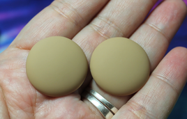 24mm Matte Round Resin Cabochon Camel - P76