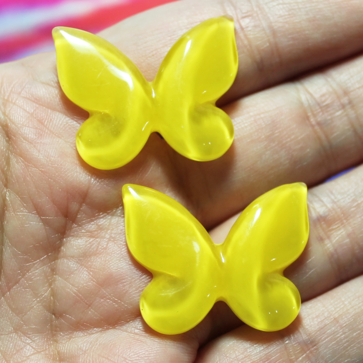 Yellow Butterfly Cabochon - S116