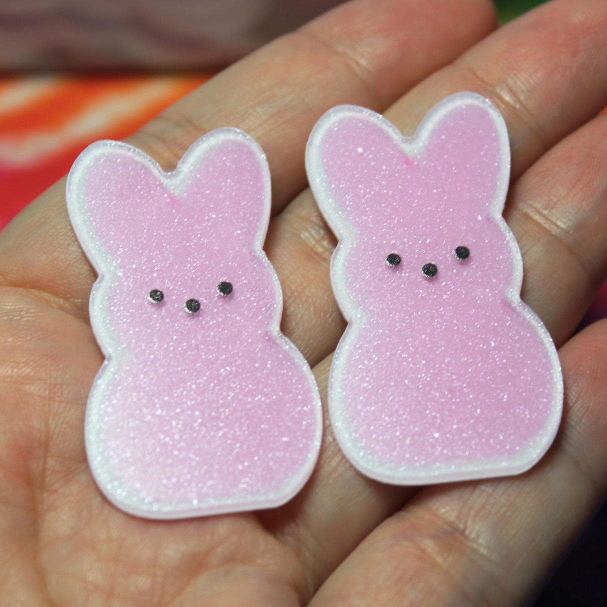 Pink Sweet Bunny Resin Slab - P121