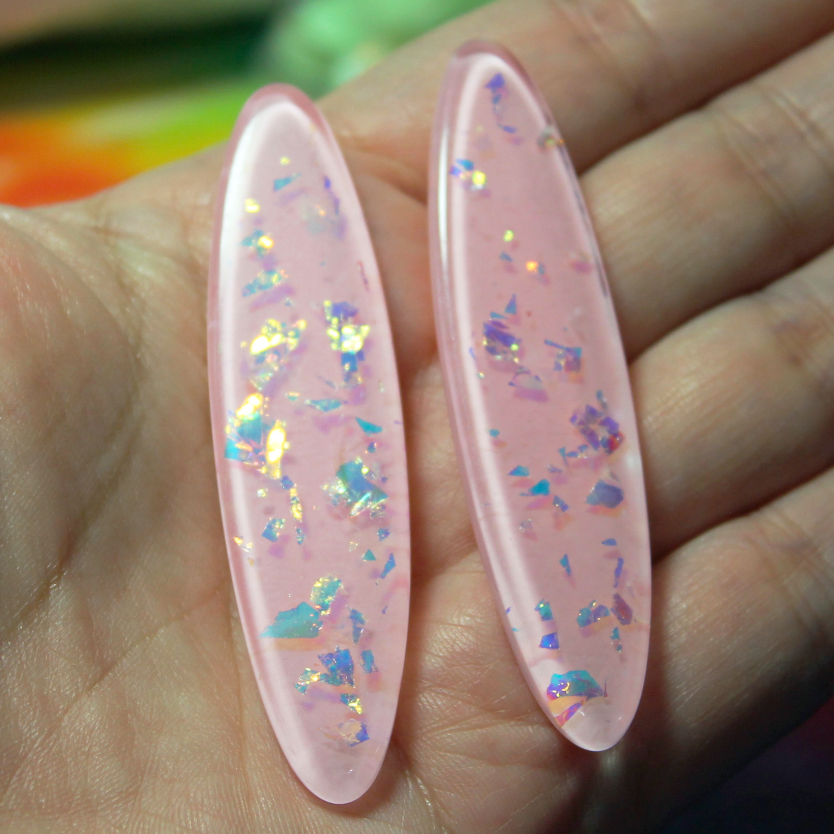 Pink Resin Auntie Dazzlers - S196