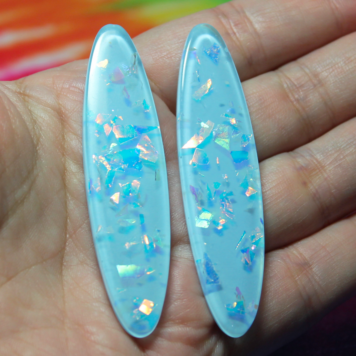 Blue Resin Auntie Dazzlers - S199