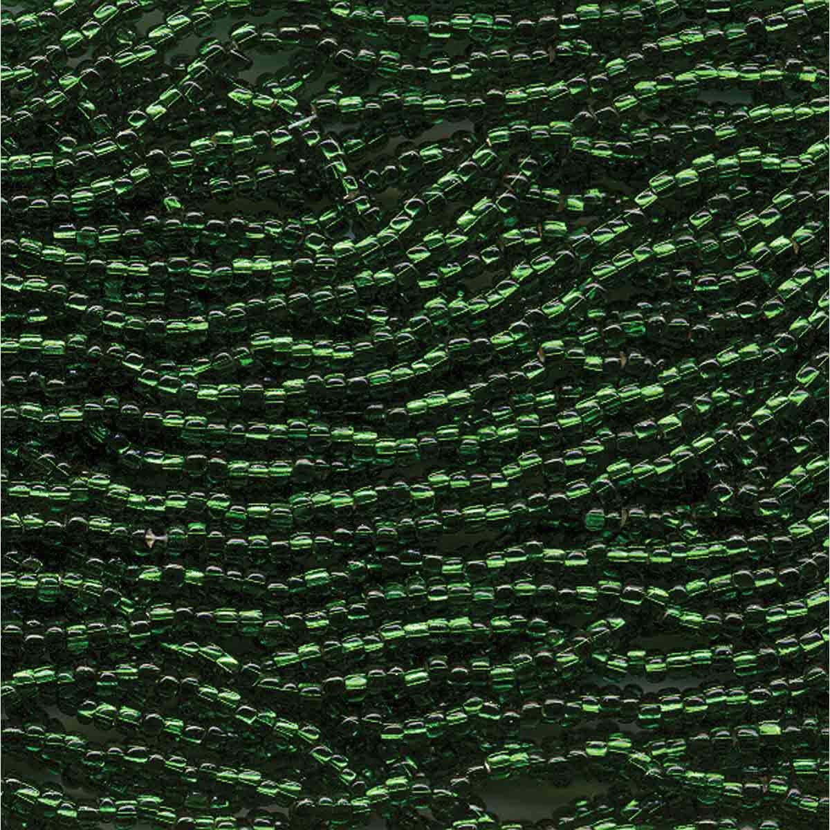 11/0 Czech Silver Lined Green - 11-127