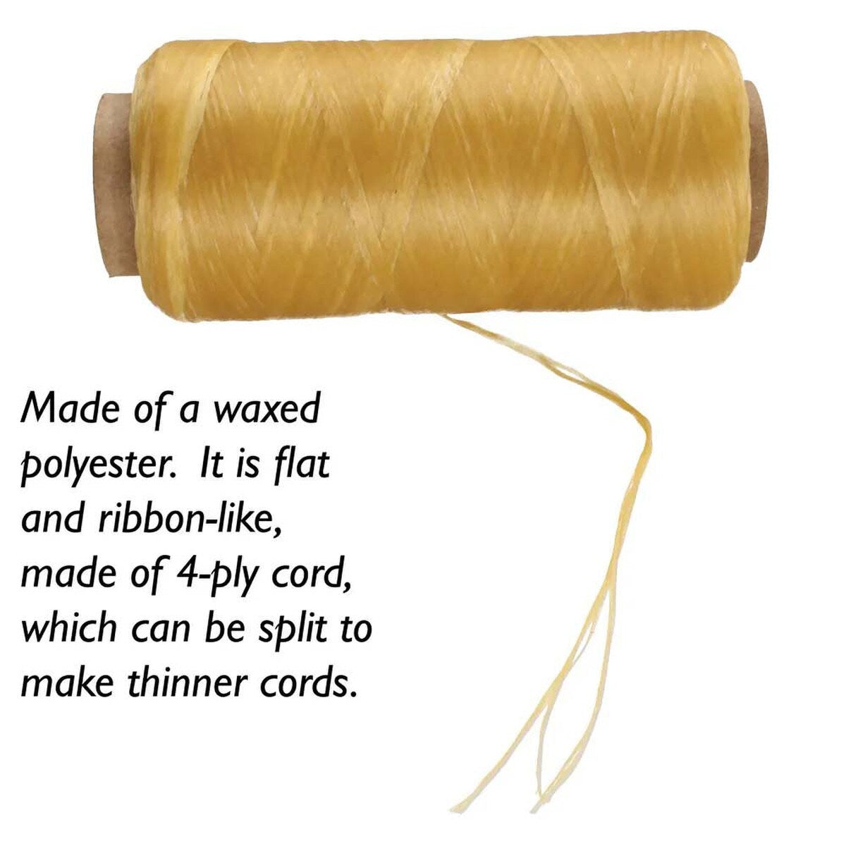 131.2 Yards Artificial Sinew Bobbin - Natural