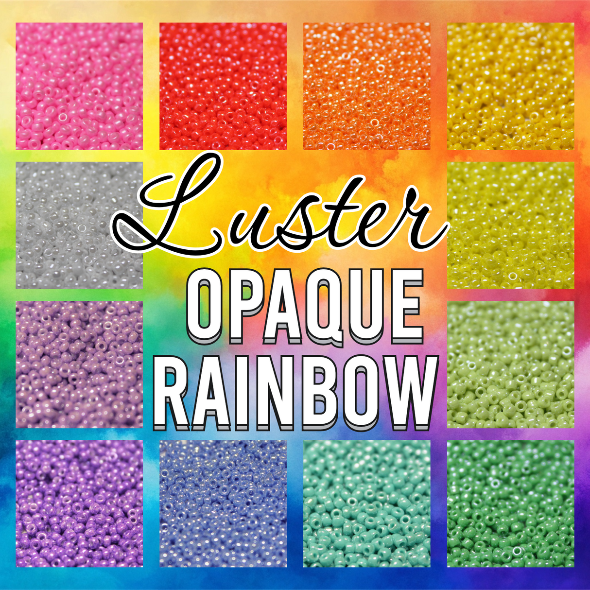 12 Tube Luster Opaque Rainbow - 11/0 Set #3