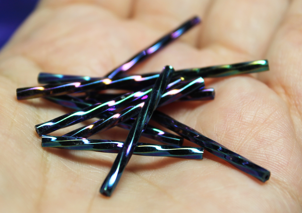 30mm Twist Bugles - Blue Iris Metallic - T30S