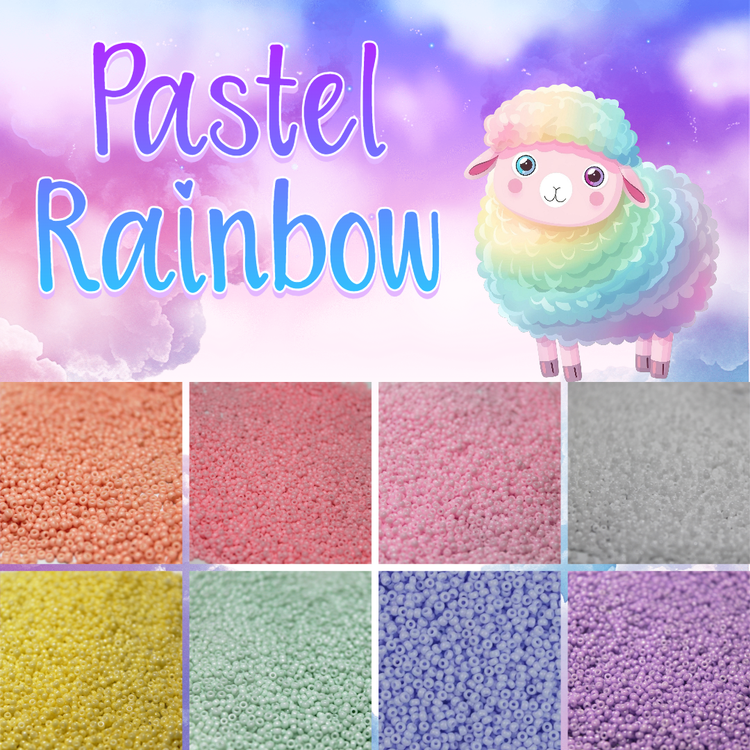 8 tube Pastel Rainbow - 15/0 Set #6