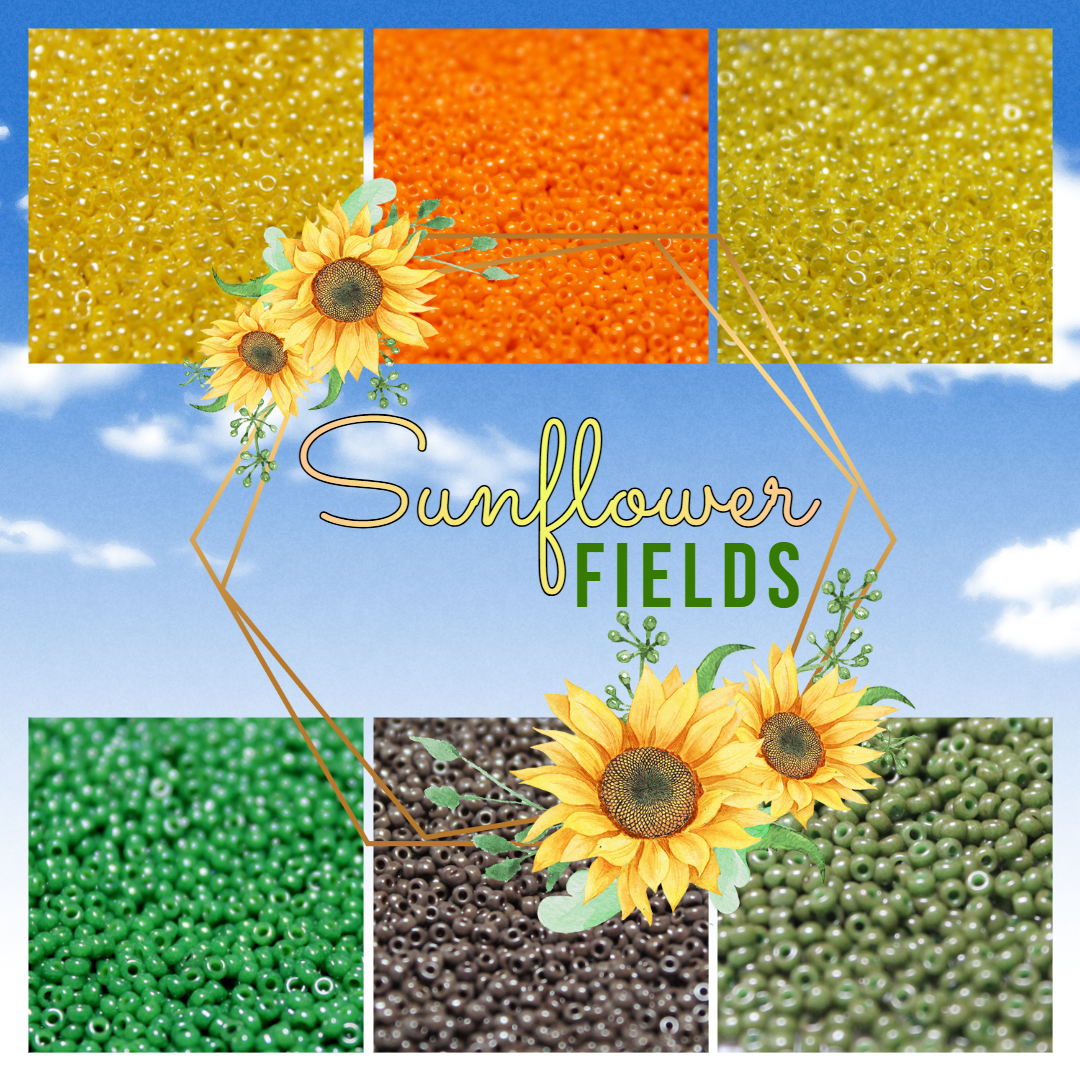 6 tube Sunflower Fields - 15/0 Set G