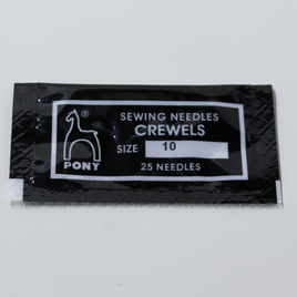 Pony Beading Needles - 10 Crewels - PCR10
