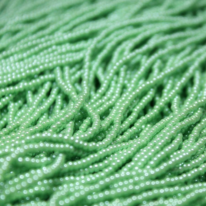 11/0 Czech Opaque Lime Luster - 1106