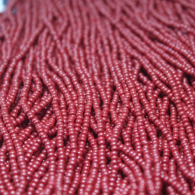 11/0 Czech Opaque Dark Red - 1112