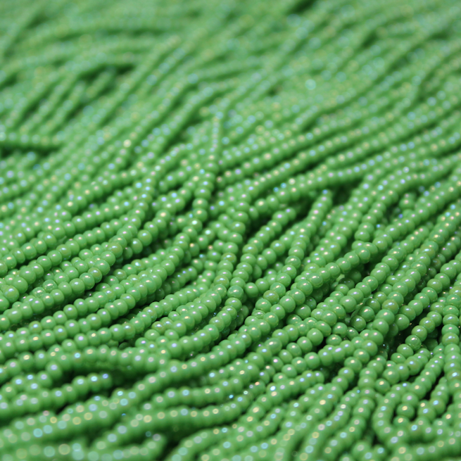 11/0 Czech Opaque Avocado Green Iris - 1146