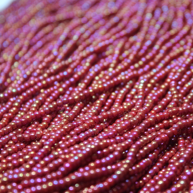 11/0 Czech Opaque Dark Red Iris - 1150