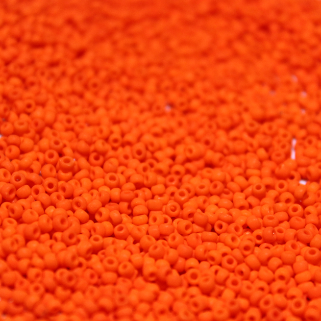 Opaque Matte Orange ~ 11/0 JSB F406
Japanese seed beads