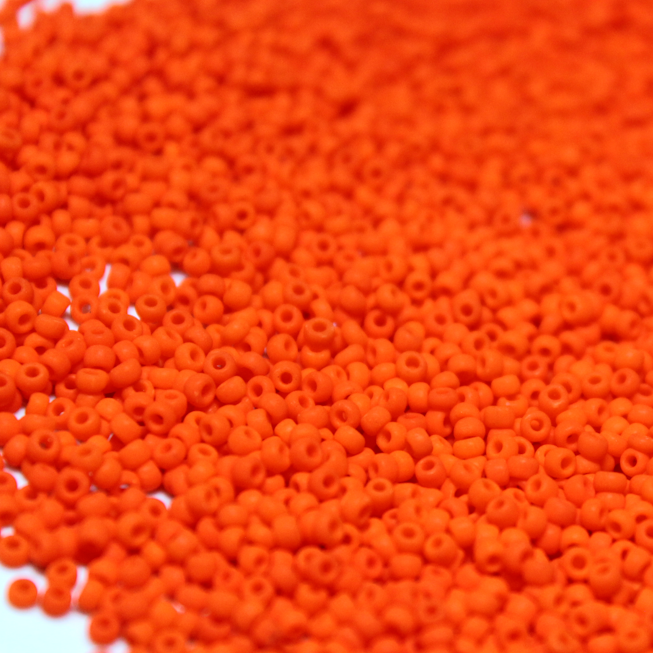 Opaque Matte Orange ~ 15/0 JSB F406 Japanese seed beads