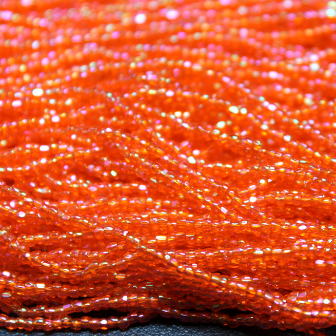 12/0 Tri-Cut Transparent Orange Iris - 12T05