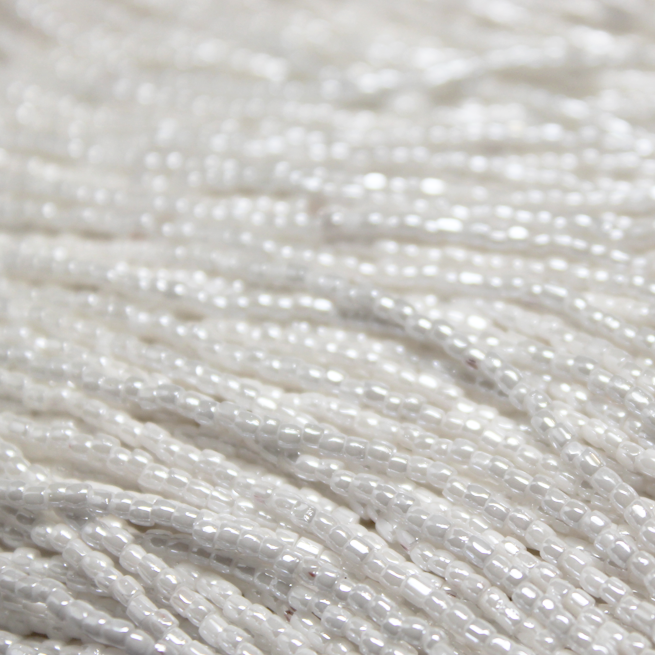 12/0 Tri-Cut Opaque White Luster - 12T12