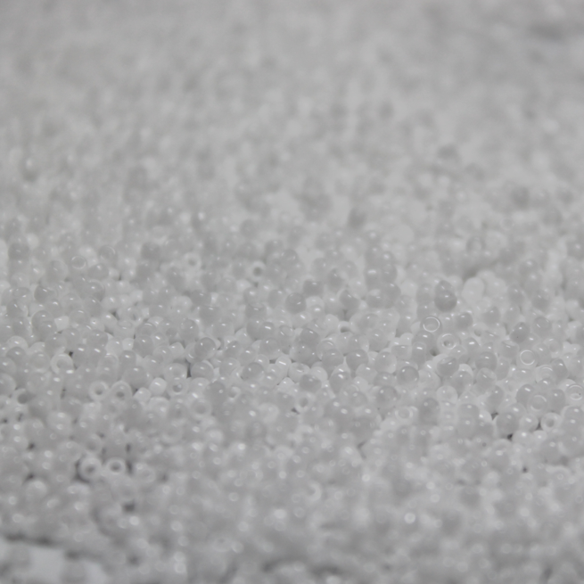 Opaque Chalk White ~ 15/0 JSB 402 Japanese seed beads